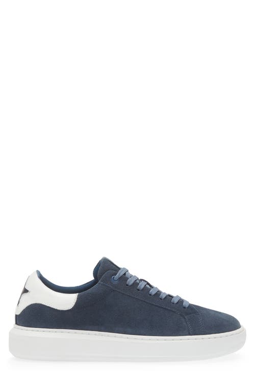 G Brown Puff Low Top Suede Sneaker In Blue/white