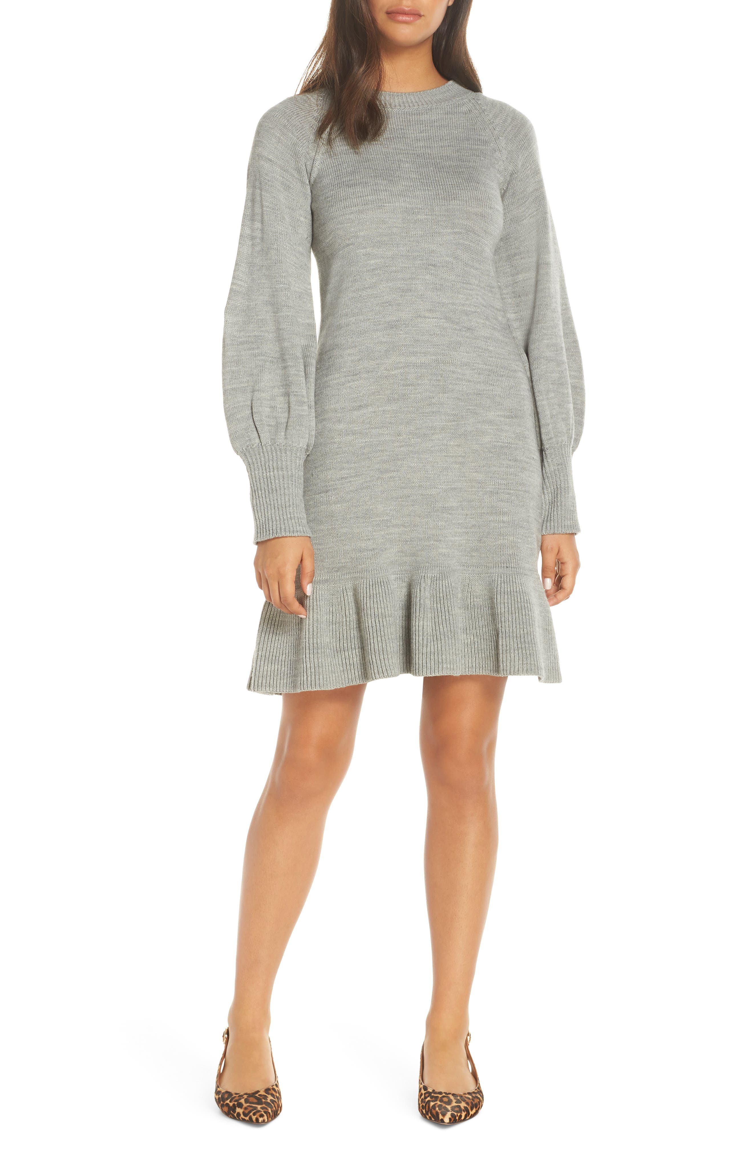balloon sweater dress