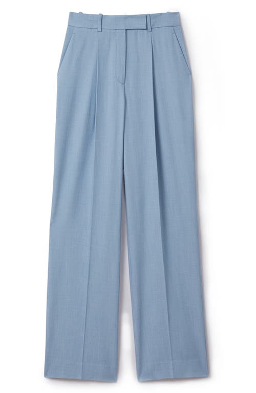 Reiss June High Waist Wide Leg Pants In Blue