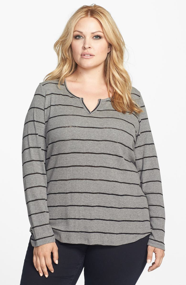 Lucky Brand Ribbed Stripe Top Plus Size Nordstrom Lucky Brand Ribbed Stripe Top Plus Size Nordstrom