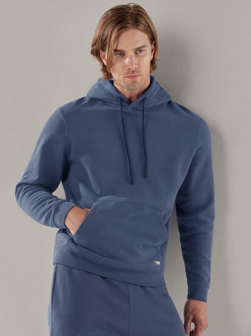 Shop Robert Talbott Chandler French Terry Hoodie In Indigo Blue