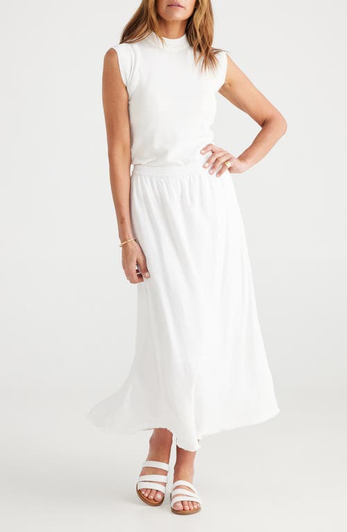Oakley Linen Blend Skirt in White