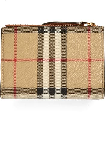 Burberry Leather Zipped Envelope With Tartan Pattern in Black for