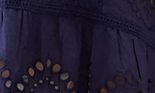 Melissa Odabash Ashley Core Broderie Anglaise Cover-up Tunic In Navy