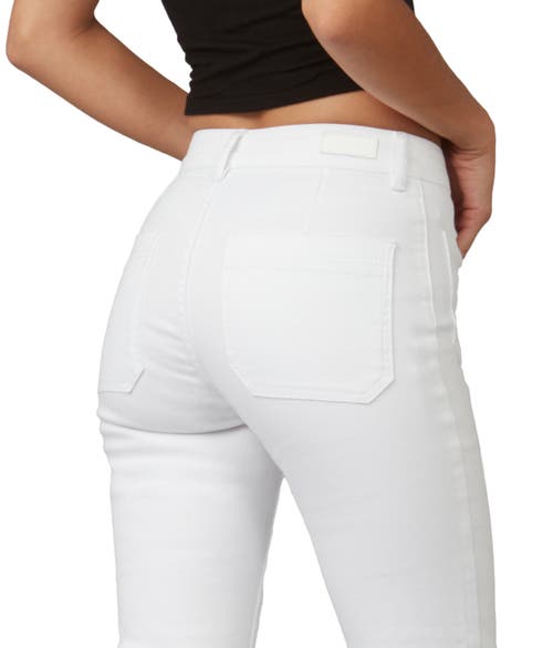 Lola Jeans Billie-wht High Rise Bootcut Jeans In White