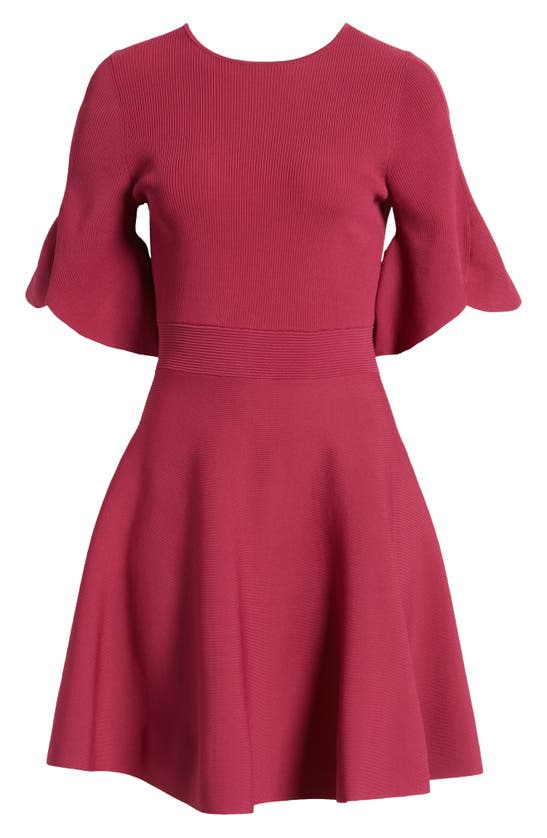 Shop Ted Baker Olivia Rib Fit & Flare Dress In Purple