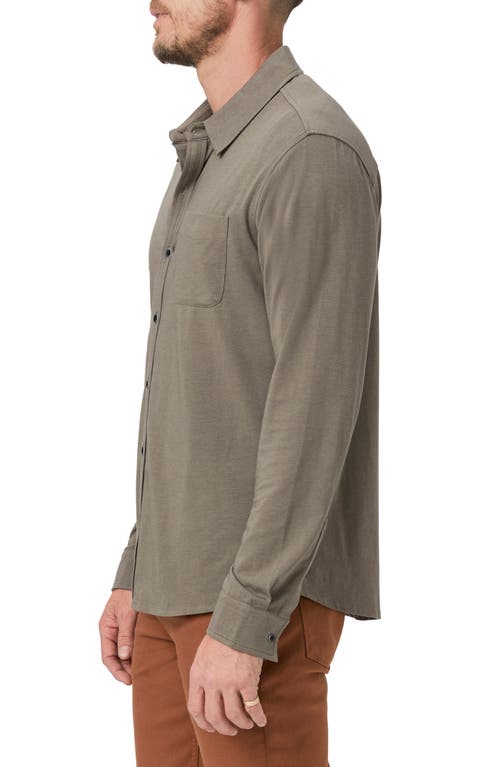 Shop Paige Stockton Jersey Button-up Shirt In Cedar Forest