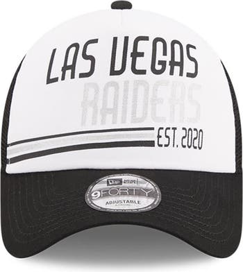 Men's New Era Black Las Vegas Raiders Top Visor 9FORTY Adjustable
