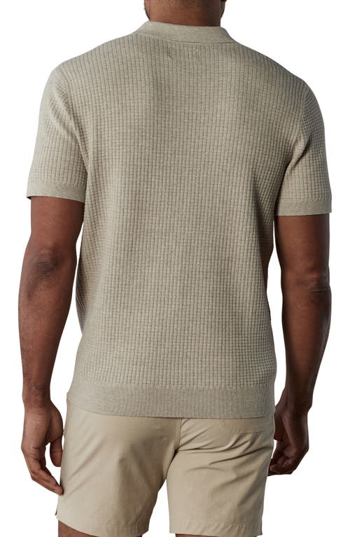 The Normal Brand Waffle Knit Polo In Flax