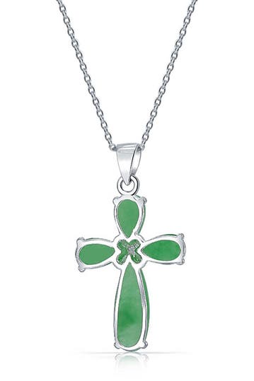 Bling Jewelry Sterling Silver Green Jade Cross Pendant Necklace Hautelook - White Gold Jade Cross Pendant Bling Jewelry Sterling Silver Green Jade Cross Pendant Necklace Hautelook - White Gold Jade Cross Pendant