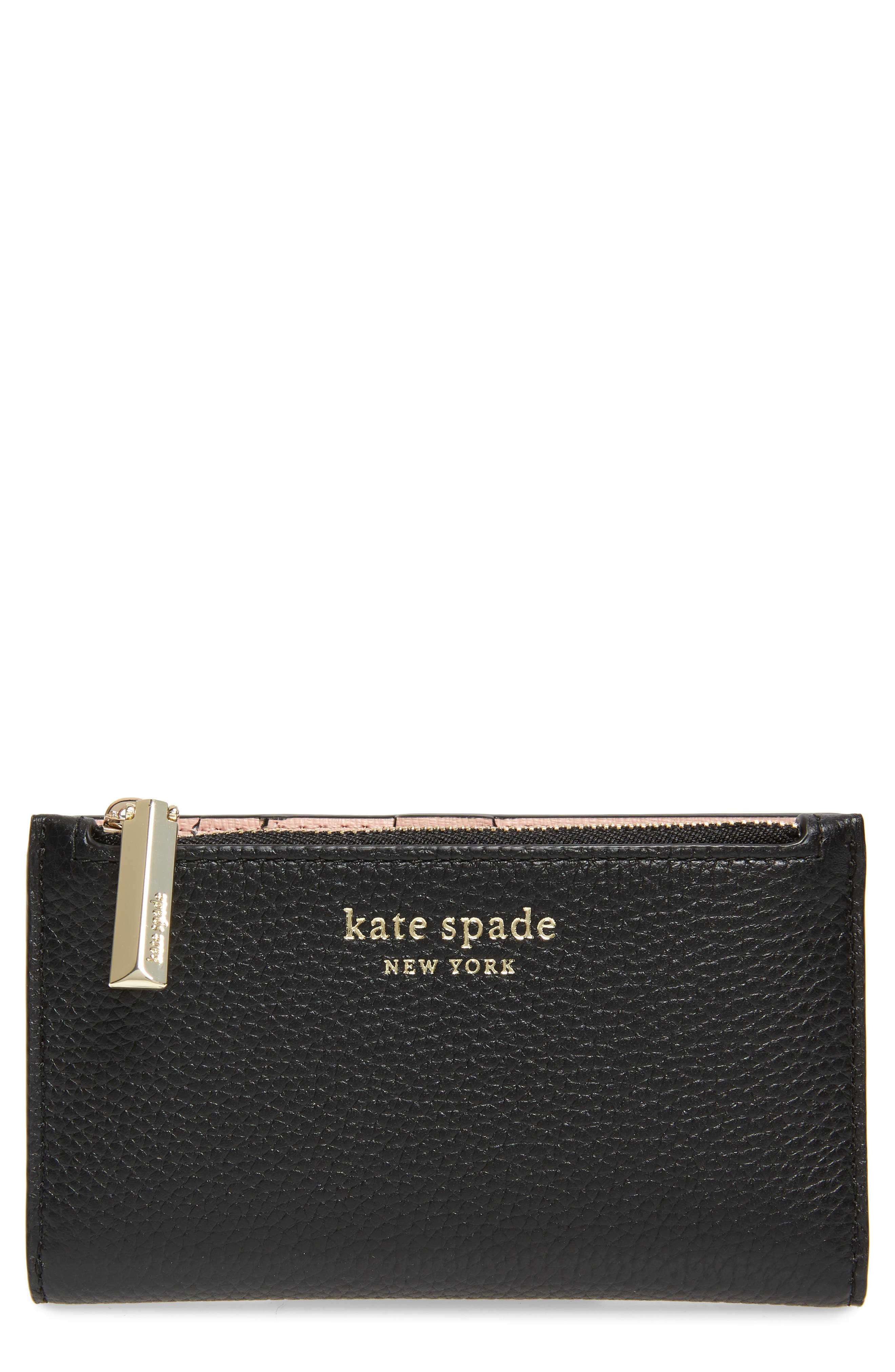 Kate Spade Florence Leather Bifold Wallet In Black