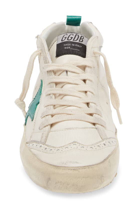 Golden Goose Midstar Sneaker In White/ Green