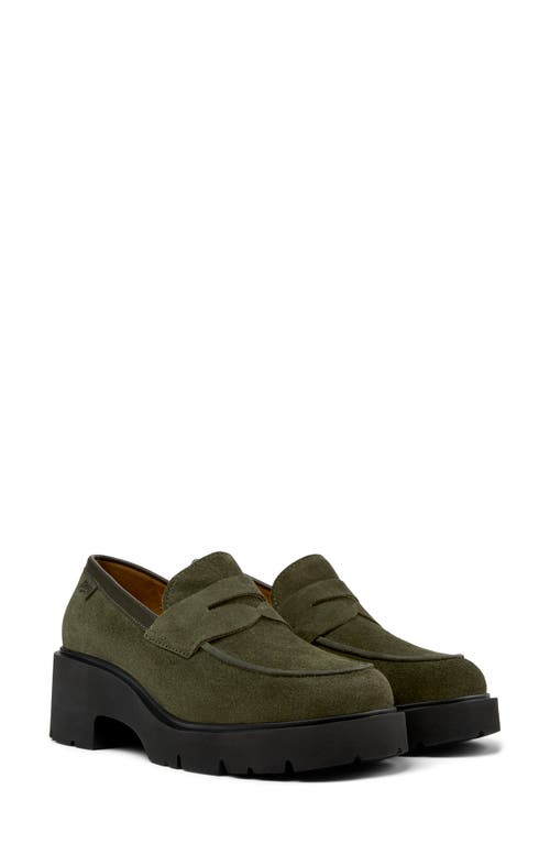 Shop Camper Milah Penny Loafer In Dark Green