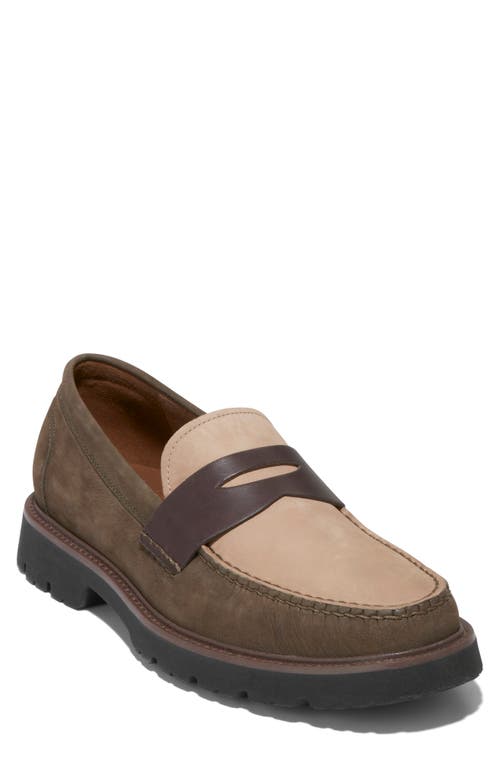 Shop Cole Haan American Classics Penny Loafer In Ch Deep Olive/ch Dark Latte