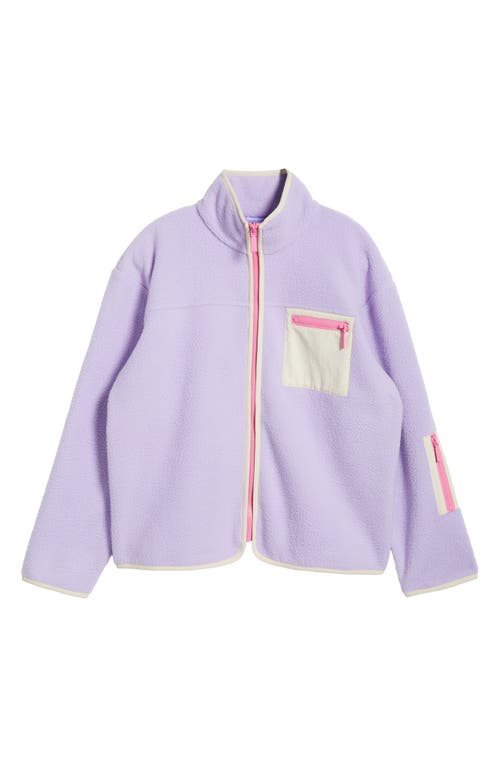 Shop Florence By Mills High Pile Fleece Jacket In Millie Lavender