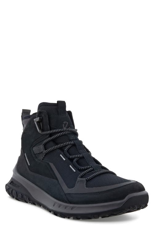 Ecco Ult-trn Waterproof Boot In Black/black/black