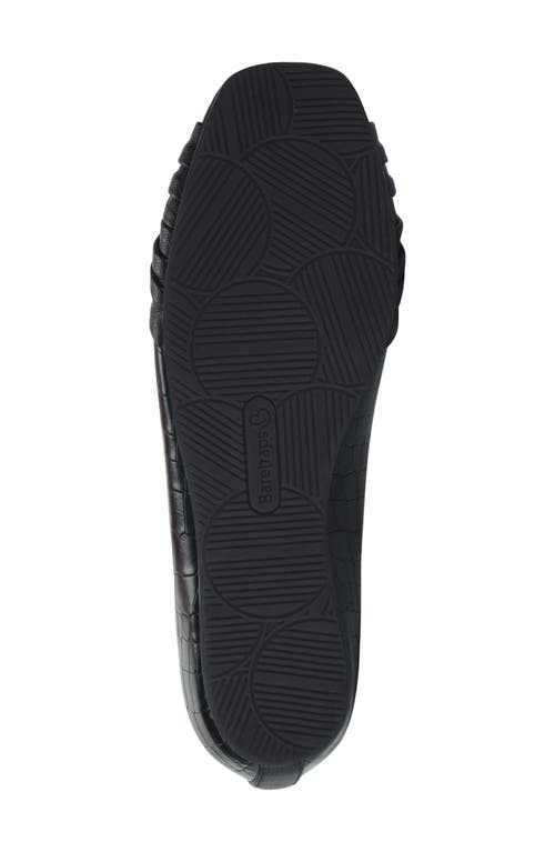 Shop Baretraps Chainey Flat In Black Croco