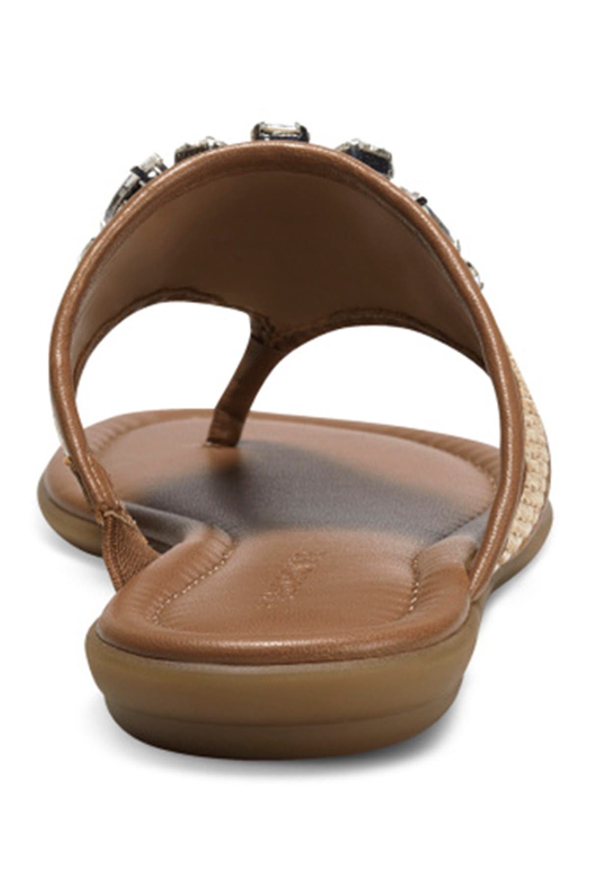 Aerosoles Cherie Crystal Embellished T-strap Sandal In Brown