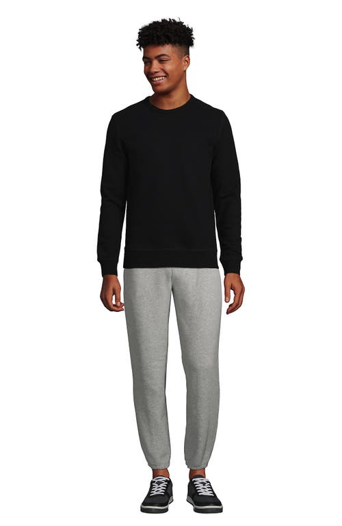 Lands' End Long Sleeve Serious Sweats Crewneck Sweatshirt In Black