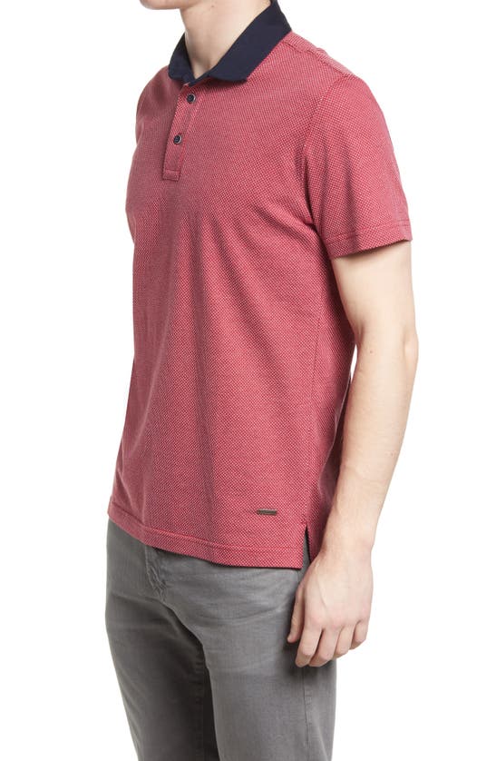Rodd & Gunn Stanley Sports Fit Dot Short Sleeve Polo In Garnet