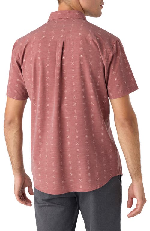 O'neill Men's Trvlr Upf Traverse Short Sleeve Standard Shirt In Mahogany