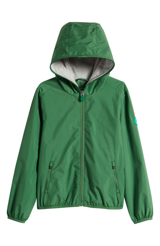 Shop Save The Duck Kids' Jules Wind & Water Repellent Recycled Polyester Jacket In Rainforest Green