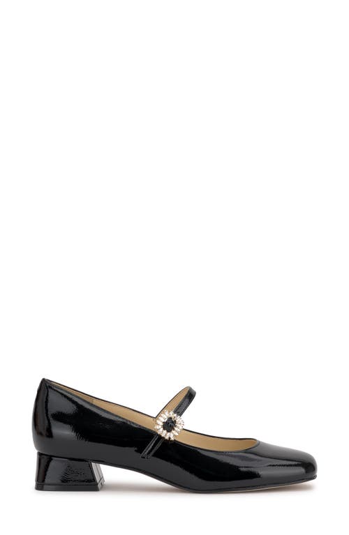 Jessica Simpson Treen Womens Adjustable Patent Mary Jane Heels In Black