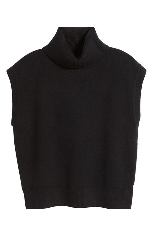 Shop Treasure & Bond Short Dolman Sleeve Cotton Blend Turtleneck Sweater In Black