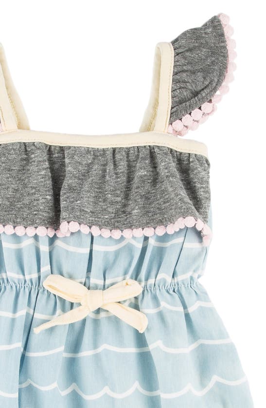 Miki Miette Willow Stripe Tank Cotton Bubble Romper In Key West