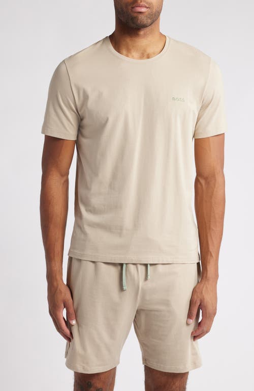 Shop Hugo Boss Boss Mix Match Pajama T-shirt In Light Beige