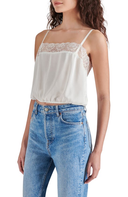 Shop Steve Madden Lotus Lace Trim Camisole In Ivory