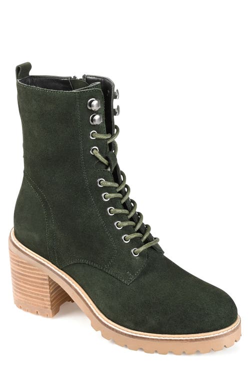 Malle Lace-Up Boot in Olive
