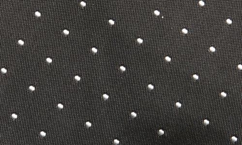 Ralph Lauren Purple Label Pin Dot Silk Peau De Soie Tie In Black