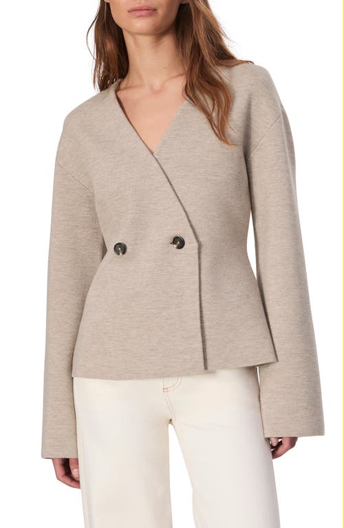 Shop Rag & Bone Lori Wool Blend Double Breasted Cardigan In Oatmeal