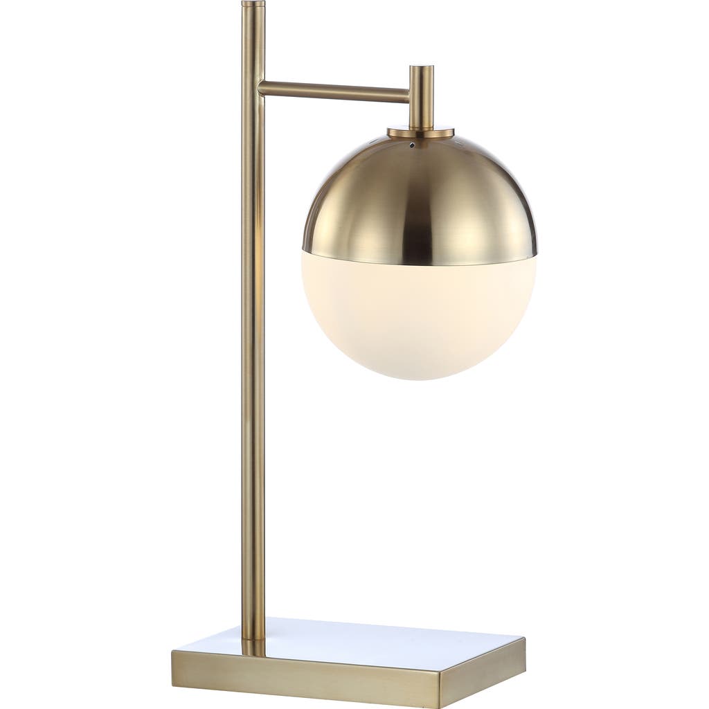Jonathan Y Marcel Iron/glass Art Deco Mid-century Globe Led Table Lamp In Brass Gold