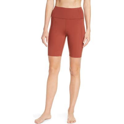 Girlfriend Collective High Waist Bike Shorts, Red