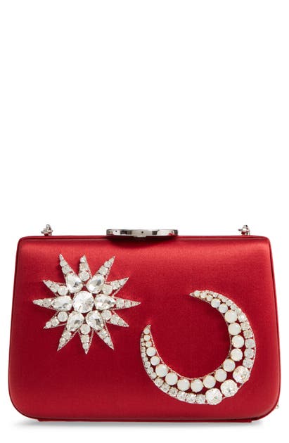 GIAMBATTISTA VALLI STAR & MOON EMBELLISHED BOX CLUTCH,19FWPVVEBC45