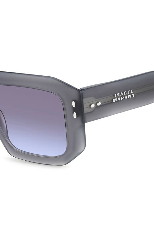 Shop Isabel Marant 53mm Gradient Square Sunglasses In Grey/grey Shaded Blue