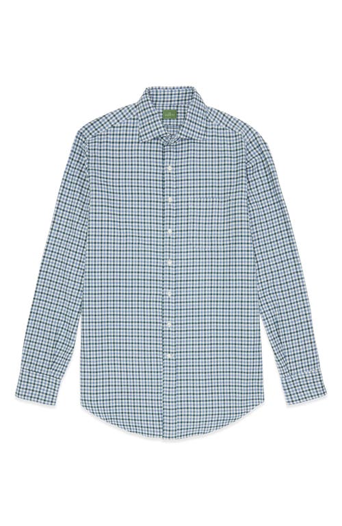 Shop Sid Mashburn Plaid Flannel Button-up Shirt In Spruce/delft/bone Flannel