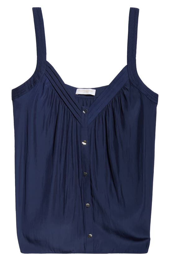 Shop Ramy Brook Mary Button-up Camisole In Spring Navy