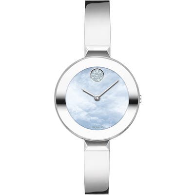Movado Bold Pave Dot Bangle Watch, 2m