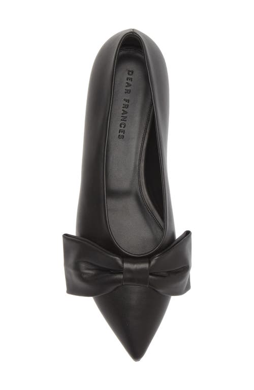 Shop Dear Frances Bow Pointed Toe Flat In Black