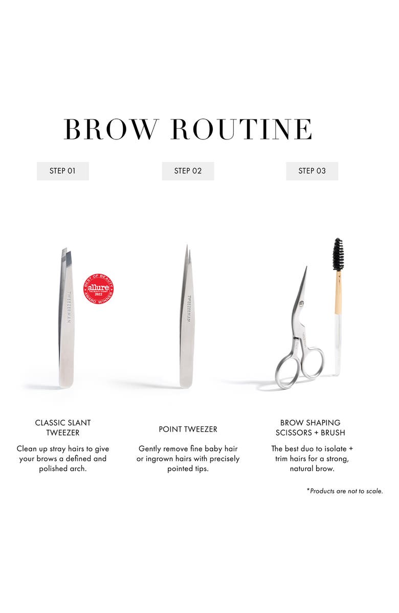 TWEEZERMAN Brow Shaping Scissors & Brush, Alternate, color,