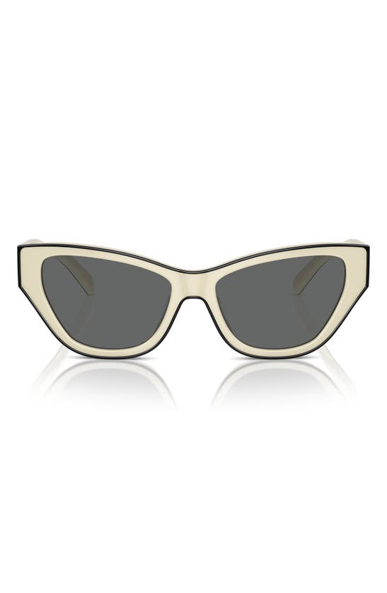 Shop Tory Burch 54mm Cat Eye Sunglasses In Dark Grey