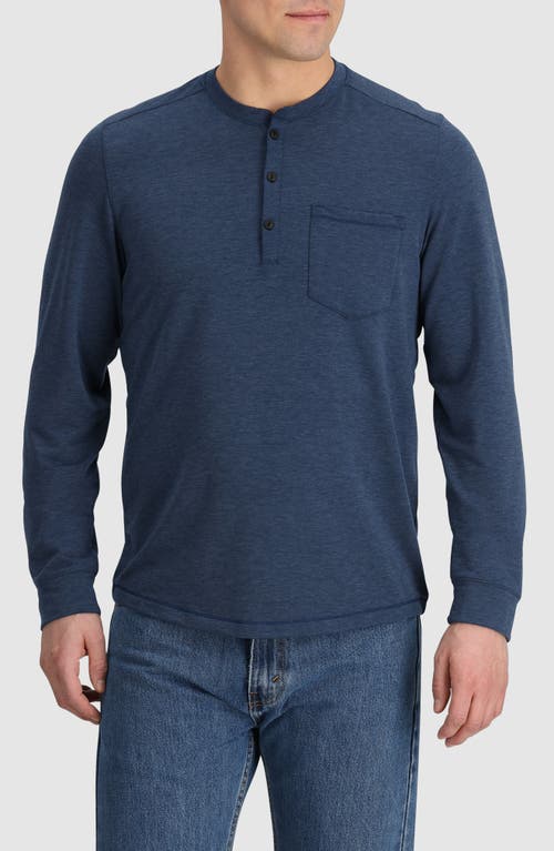 Shop Outdoor Research Aberdeen Long Sleeve Pocket Henley In Cenote Heather