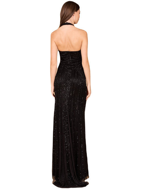 Lara New York Halter Neck Dress With Keyhole In Black