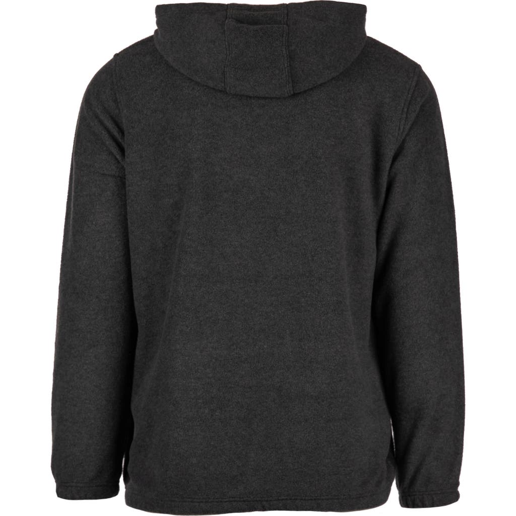 Burnside Comfy Polar Fleece Hoodie In Charcoal
