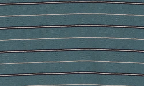 Brooks Brothers Stripe Short Sleeve Cotton Polo In Green Multi