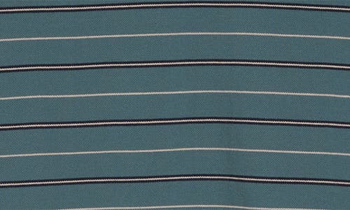 Shop Brooks Brothers Stripe Short Sleeve Cotton Polo In Green Multi