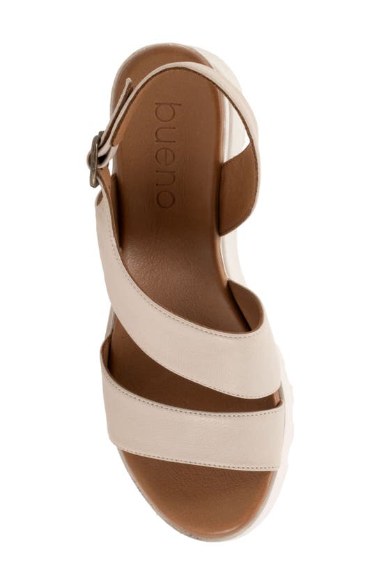 Bueno Gianna Slingback Platform Wedge Sandal In Light Grey